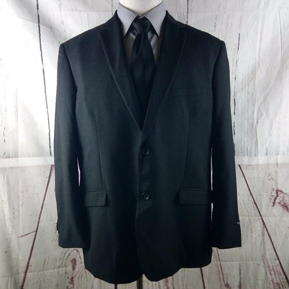 NWT AZZURO 46S 2 Button Black Suit Jacket - Picture 1 of 10